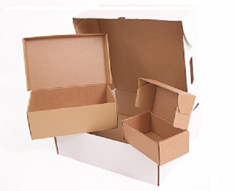 White and brown postal & mailing boxes.